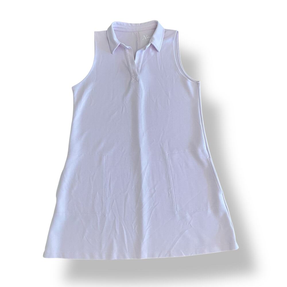 Natural Reflections Women’s Lilac Snow‎ Soft Haven Polo Dress Size L Sporty
